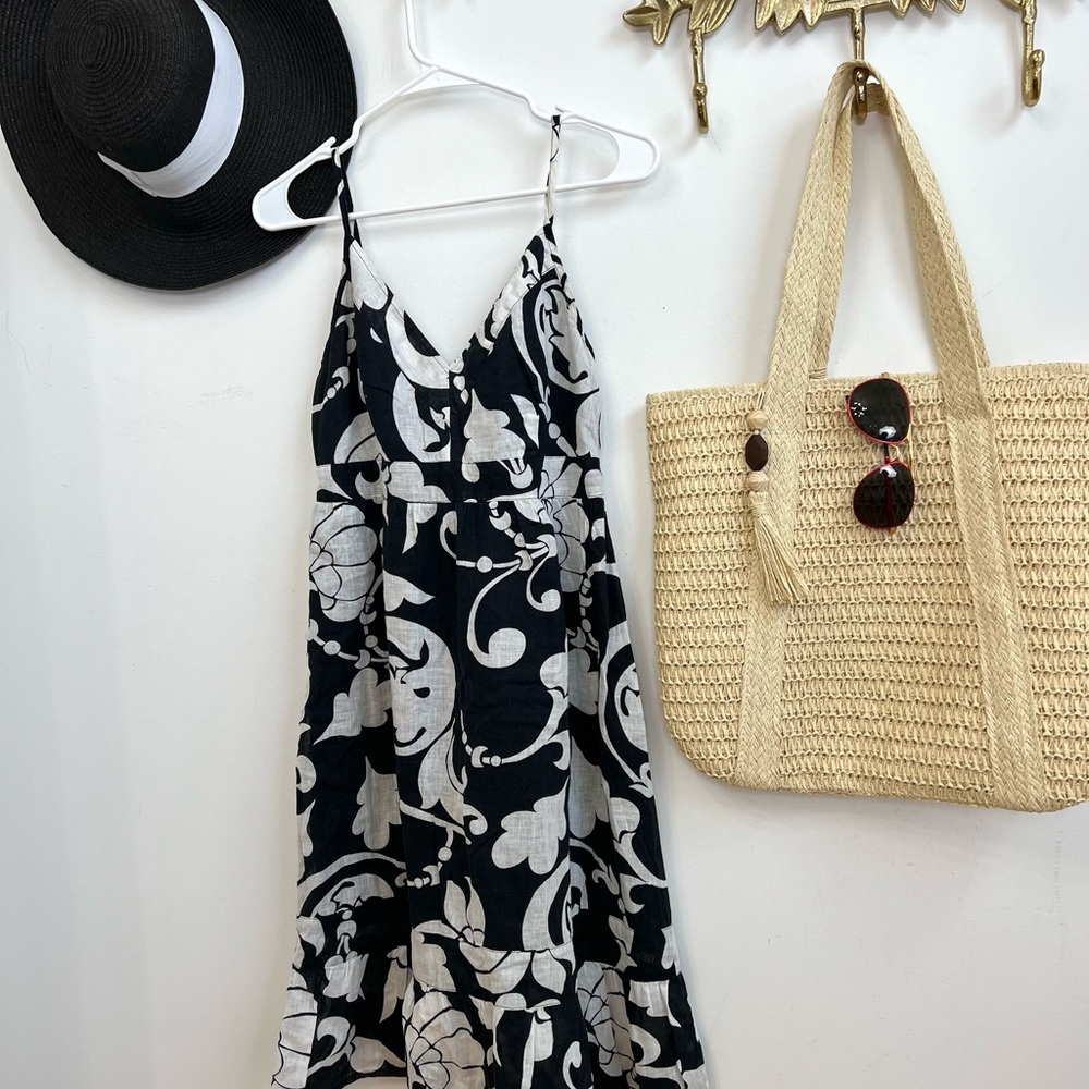 Linen cotton fusion strap dress M - Picture 2 of 2